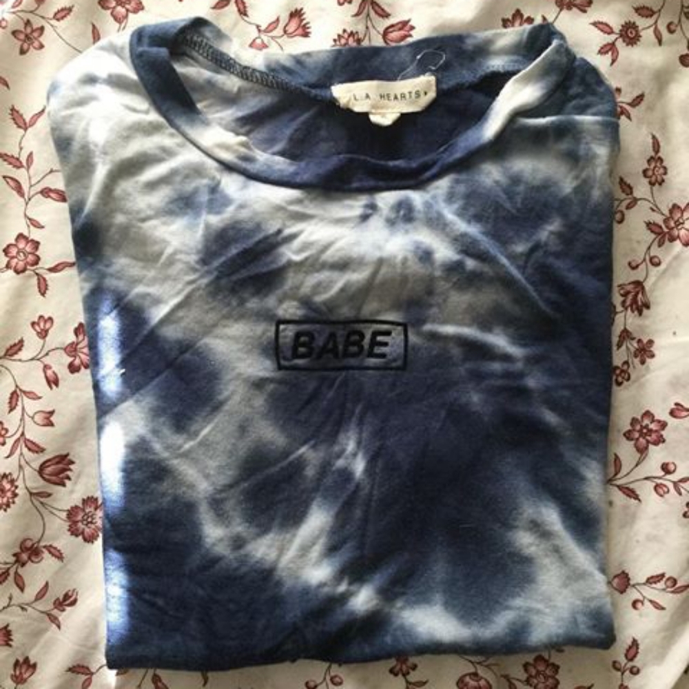 Pacsun babe tie dye graphic tee